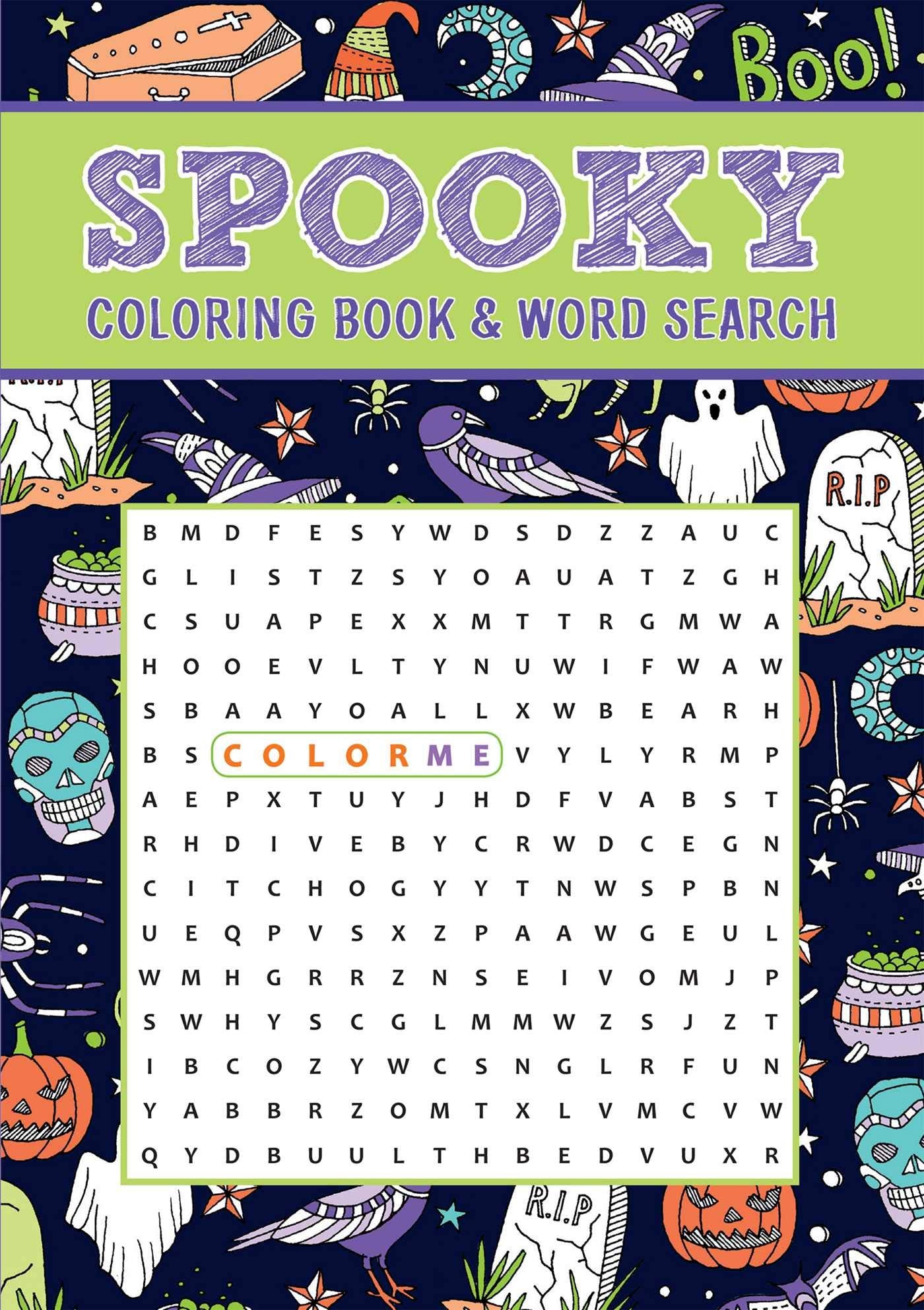 Spooky Coloring Book & Word Search,Used