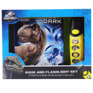 Jurassic World Dinosaurs in the Dark Sound Book and Flashlight Toy Set PI Kids,New