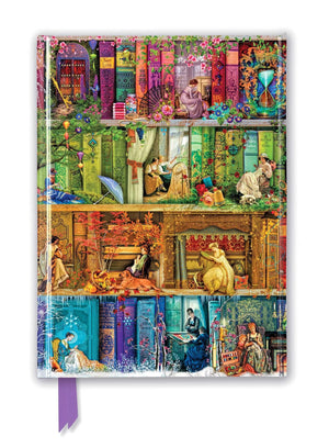 Aimee Stewart: A Stitch in Time Bookshelves (Foiled Journal) (Flame Tree Notebooks),Used