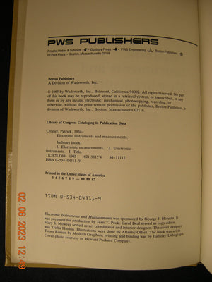 Electronic Instruments and Measurements,Used