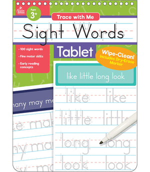 Trace with Me: Sight Words Wipe Clean Workbook, Practice Sight Words with Dry Erase Marker for Preschool and Kindergarten,Used