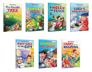 The Needle Tree, Turtle Flute, A Hole In The Fence, The BirdS Adventure And More - Moral Stories :- Early Learning Story Books For Children, Story Books For Kids | Pack Of 7 Books
