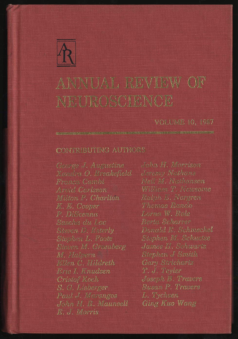 Annual Review of Neuroscience: 1987: 10,Used