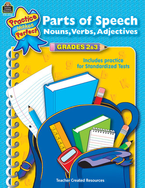 Parts of Speech Grades 23: Nouns, Verbs, Adjectives : Grades 23 (Language Arts),New