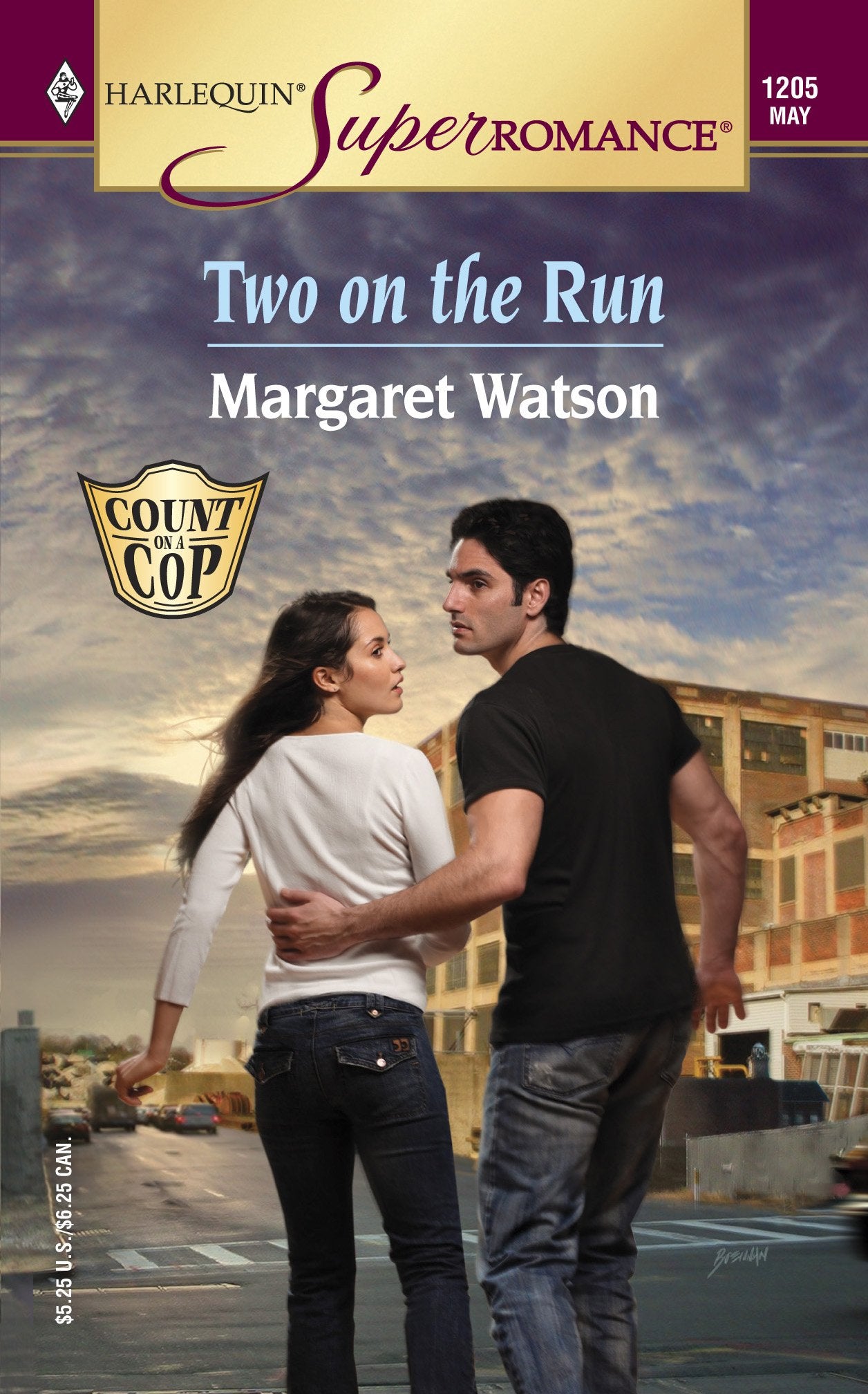 Two on the Run: Count on a Cop (Harlequin Superromance No. 1205),Used