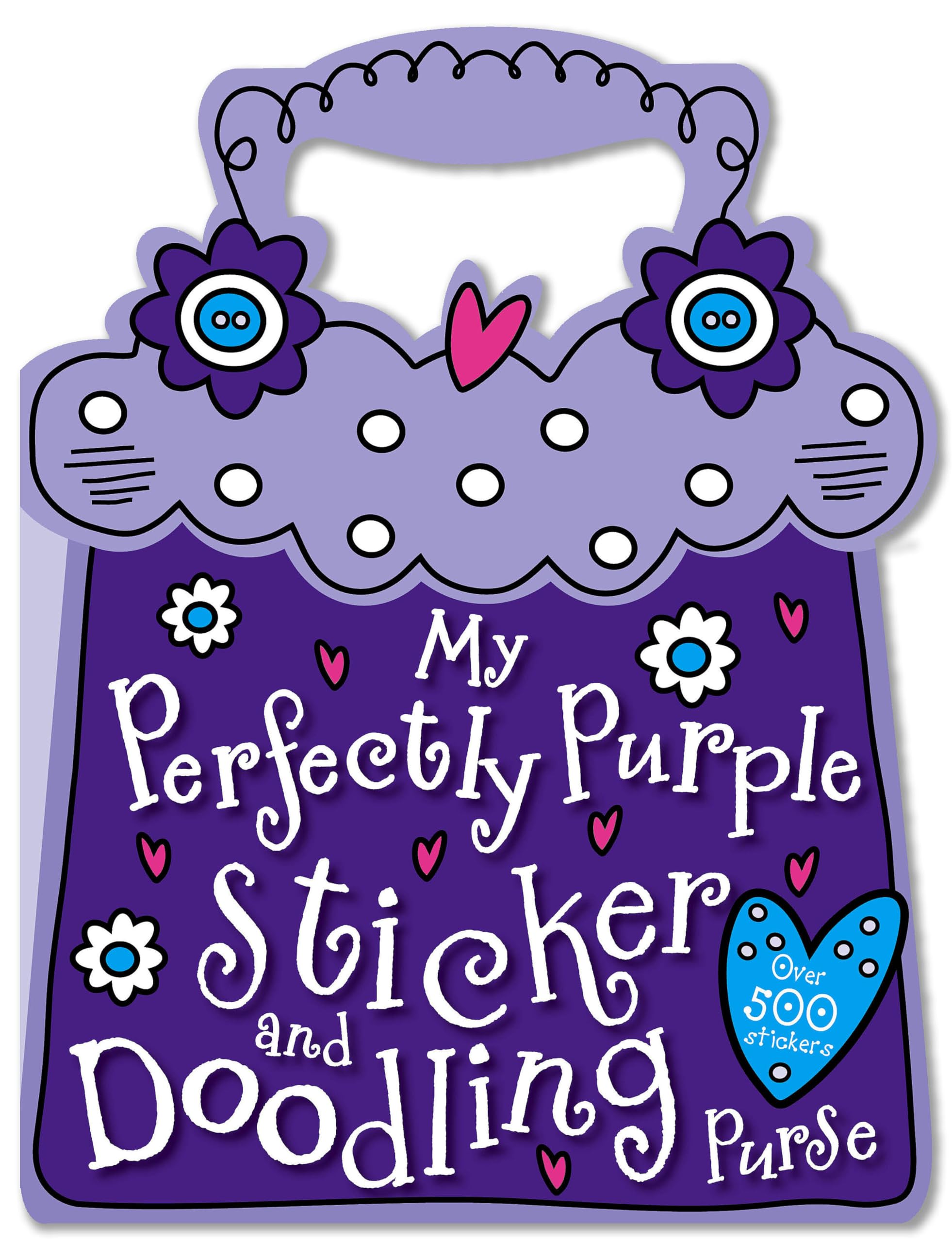 My Perfectly Purple Sticker and Doodling Purse,Used