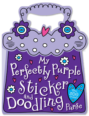 My Perfectly Purple Sticker and Doodling Purse,Used