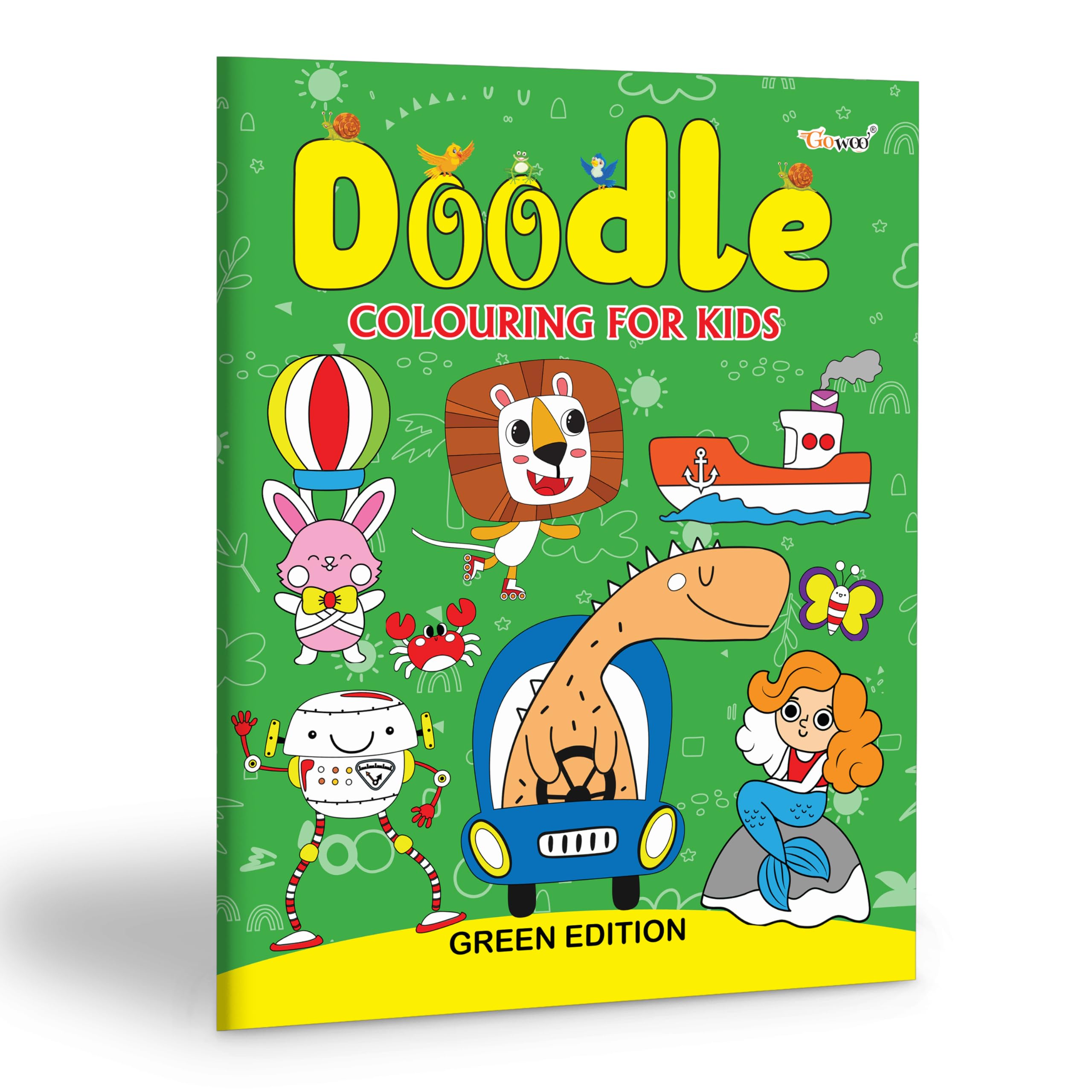Doodle Colouring For Kids - Green Edition : Coloring Adventures For Children, Kids Coloring Book, Early Learning Coloring Fun, Coloring Book For Children