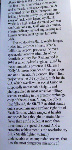 Skunk Works: A Personal Memoir of My Year at Lockheed,Used