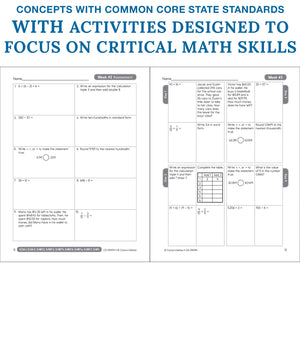 Carson Dellosa  Common Core Math 4 Today Workbook  5th Grade, 96pgs (Common Core 4 Today),Used