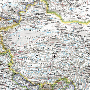 National Geographic Asia Wall Map  Classic  Laminated (33.25 x 38 in) (National Geographic Reference Map),New