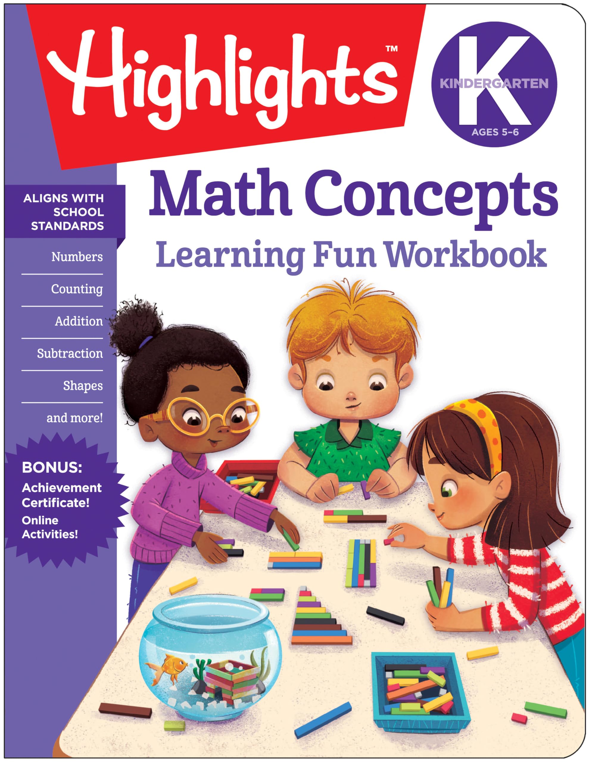 Kindergarten Math Concepts (Highlights Learning Fun Workbooks),Used