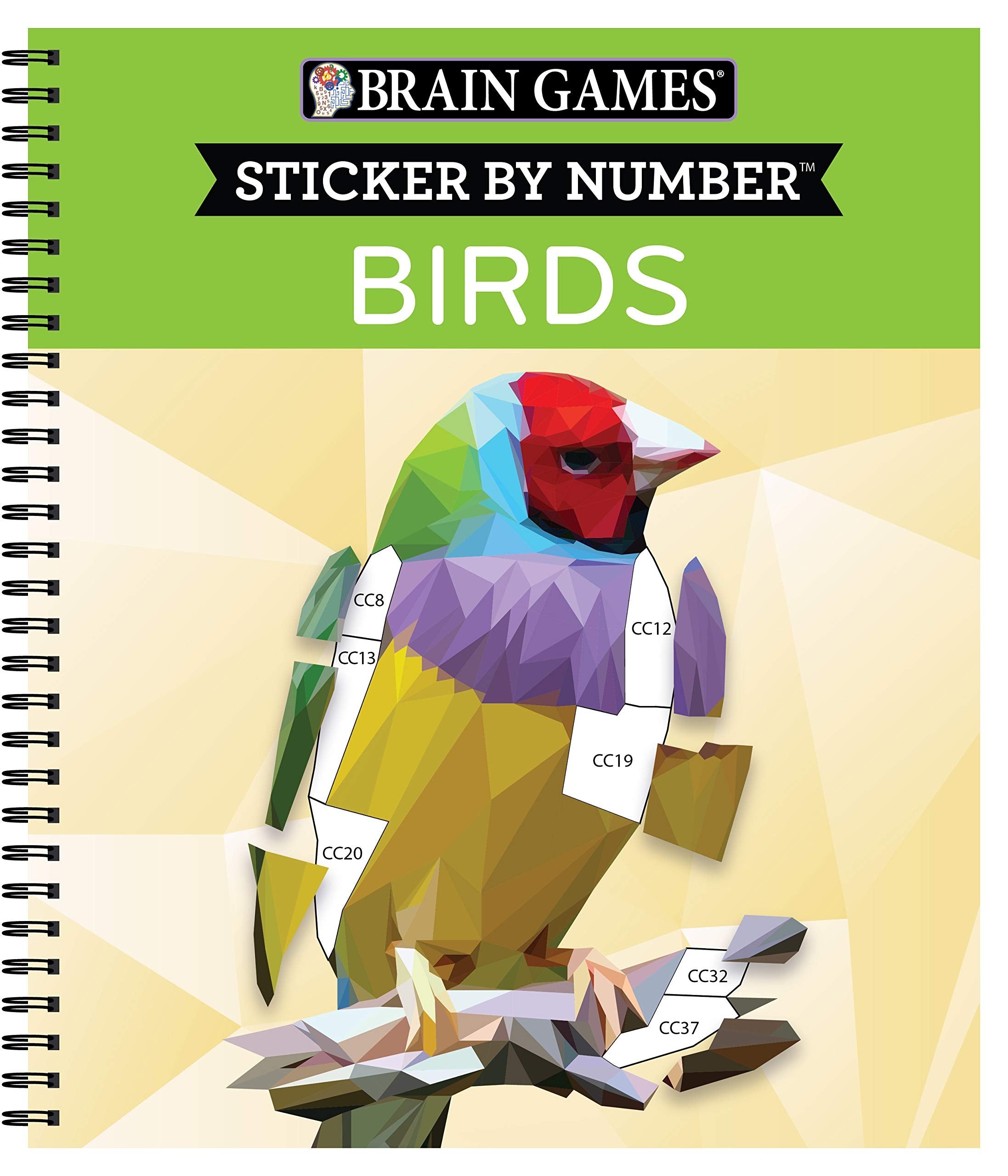 Brain Games  Sticker by Number: Birds (42 Images to Sticker),New