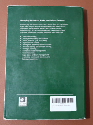 Managing Recreation, Parks and Leisure Services,Used