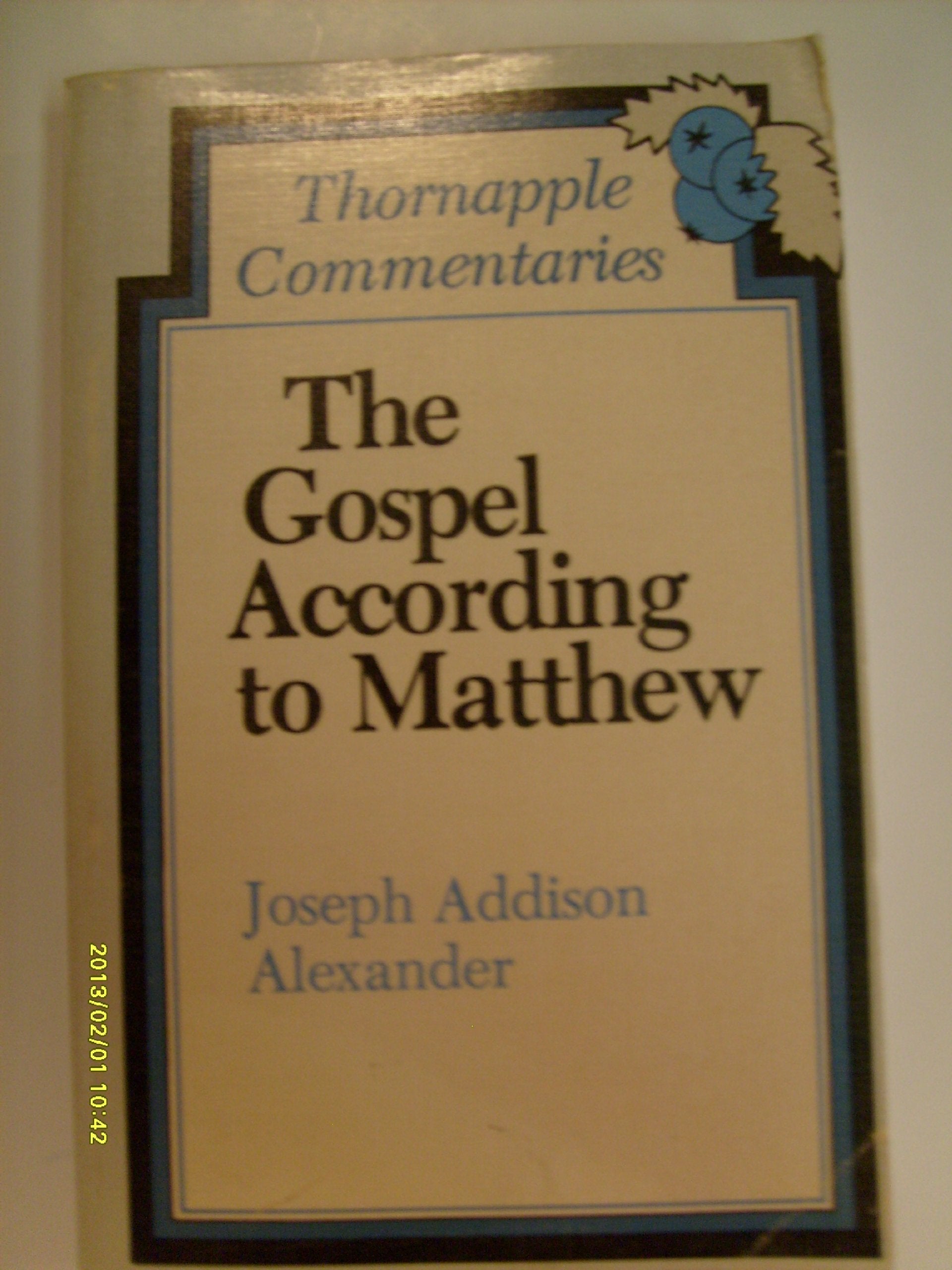 The Gospel According To Matthew (Thornapple Commentaries)-new,New