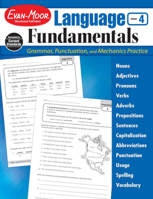 EvanMoor Language Fundamentals, Grade 4, Teacher Reproducibles,Used
