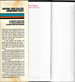 Writing Your College Admissions Essay (Language Power),Used