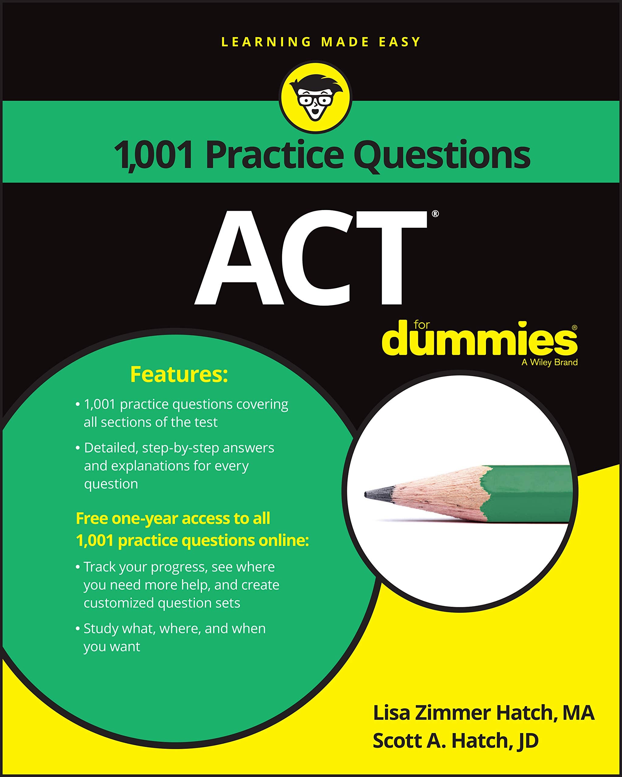 ACT: 1,001 Practice Questions For Dummies,Used