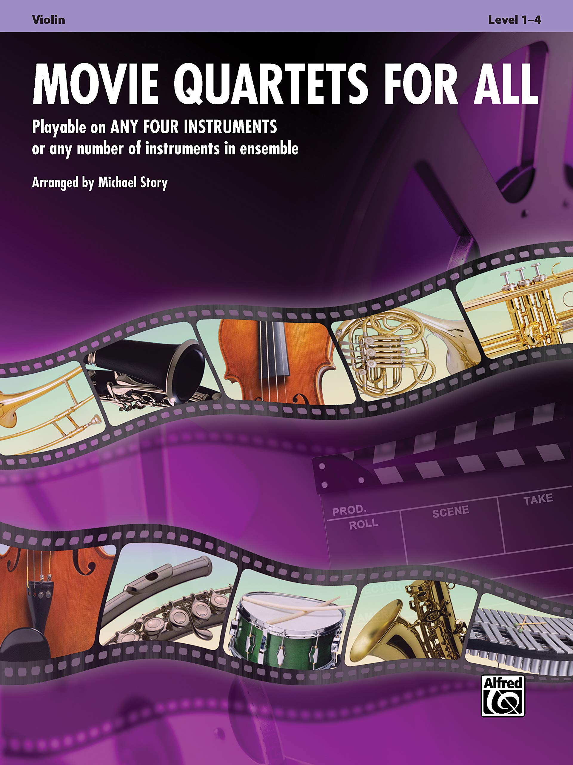 Movie Quartets for All: Violin (For All Series),Used