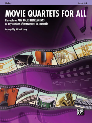Movie Quartets for All: Violin (For All Series),Used