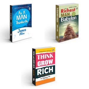 Think & Grow Rich, The Richest Man In Babylon And As A Man Thinketh (Paperback) :- Motivational Books For Wealth, Classic English Novel | Combo Of 3 Novels