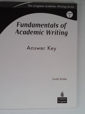 Fundamentals of Academic Writing: Level 1, Answer Key,New