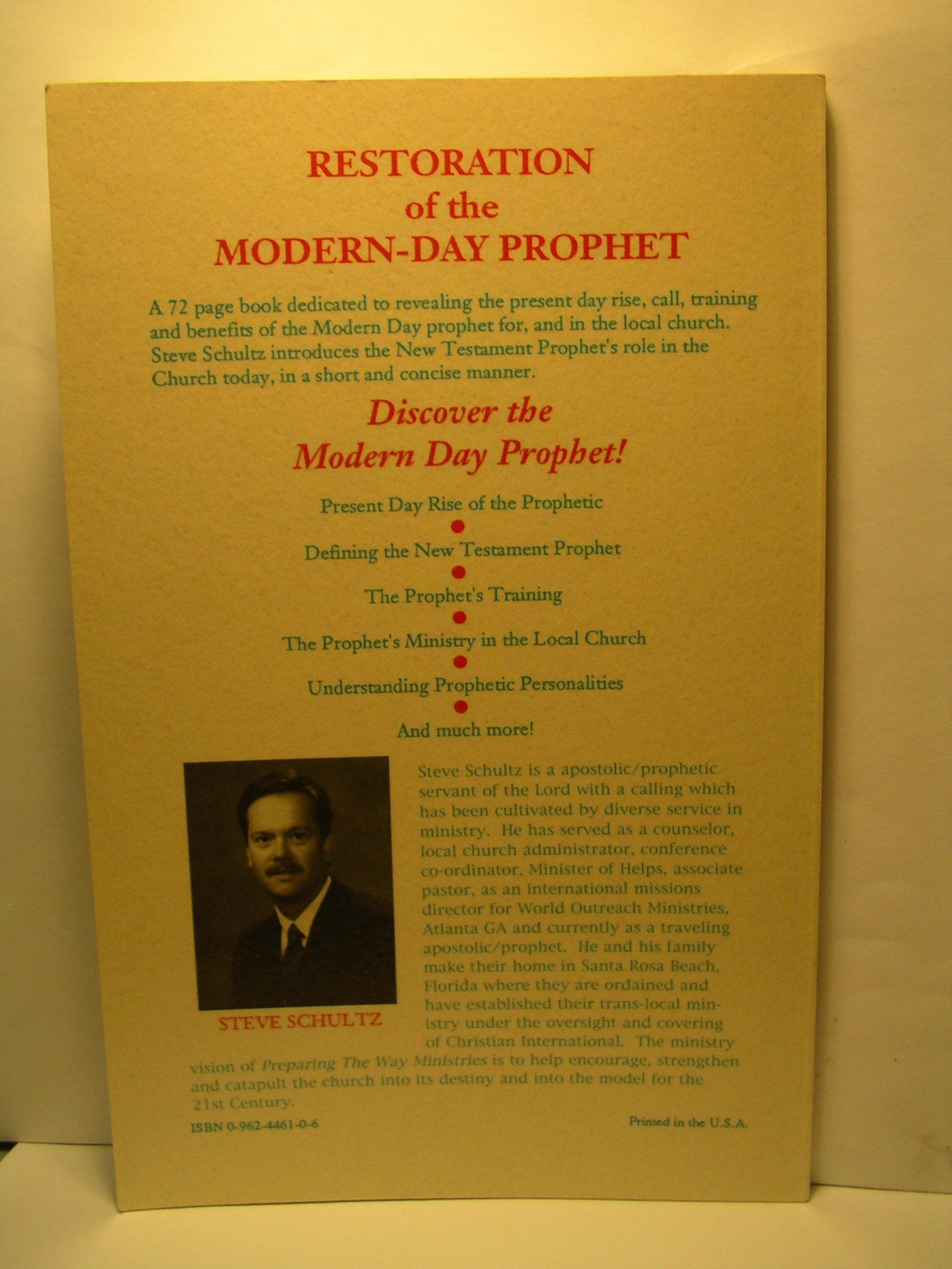 Restoration of the modern day prophet,Used