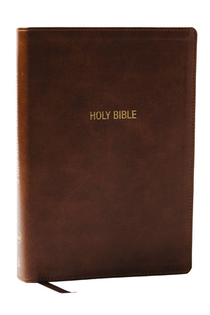 Nkjv Foundation Study Bible, WideMargin, Brown Leathersoft, Red Letter