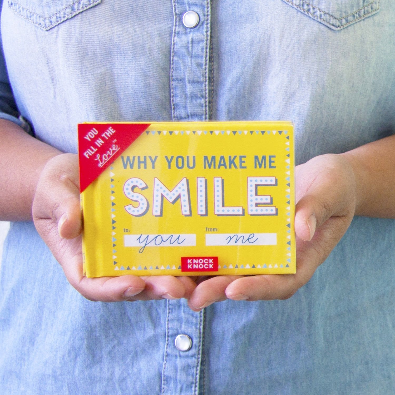Knock Knock Why You Make Me Smile Fill in the Love Book FillintheBlank Gift Journal,Used