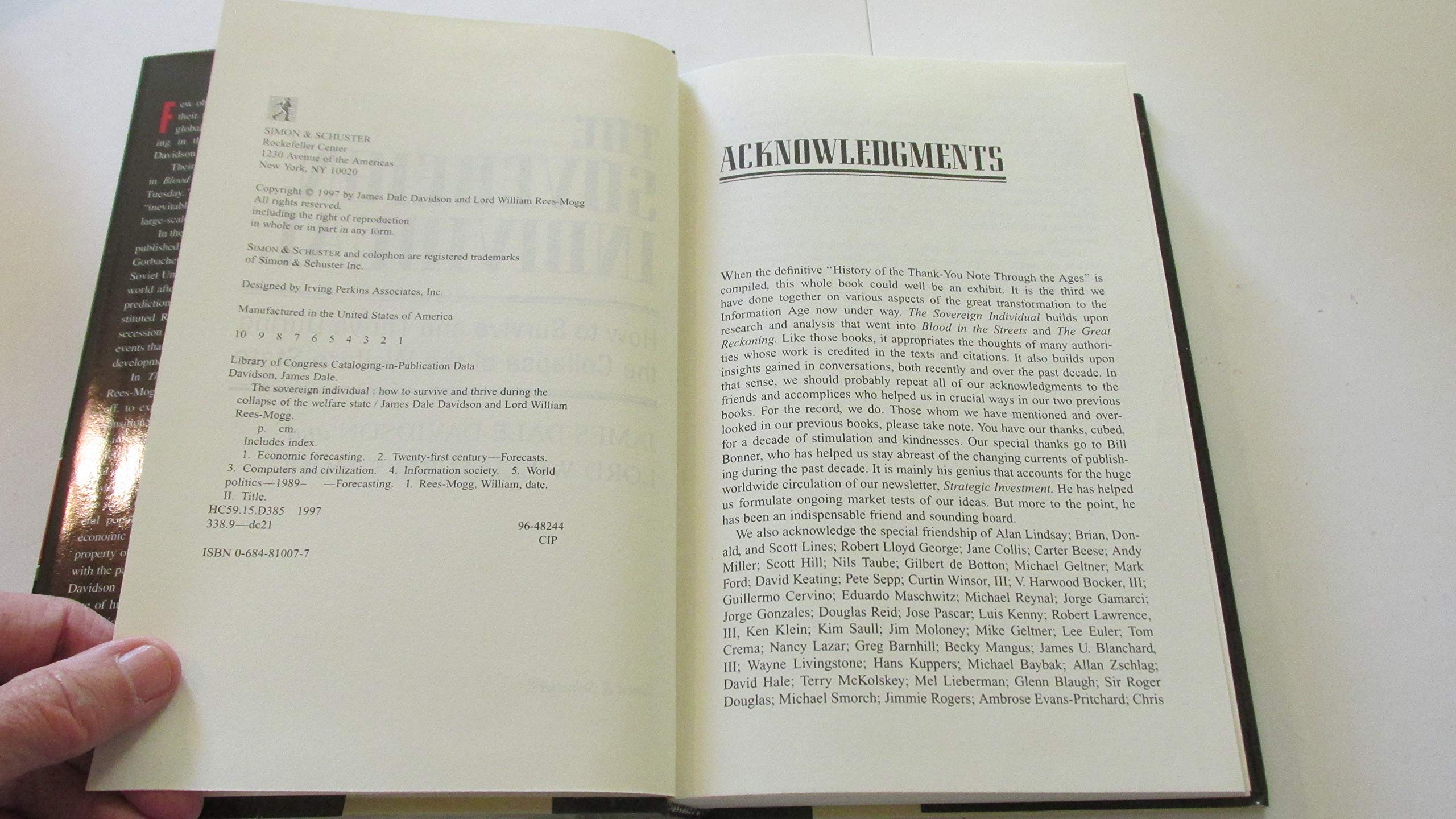 The Sovereign Individual: How To Survive And Thrive During The Collapse Of The Welfare State,New