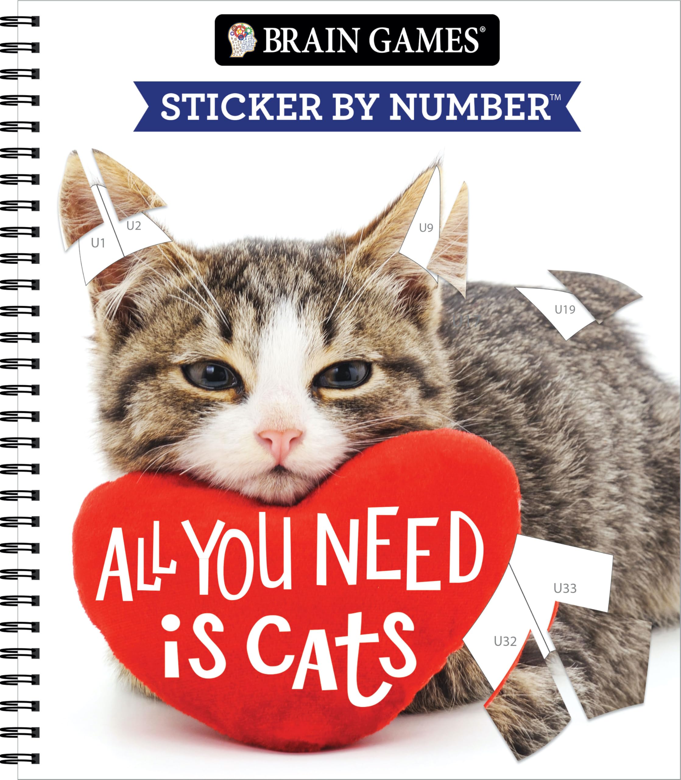 Brain Games  Sticker by Number: All You Need is Cats (27 Images to Sticker)