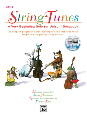 StringTunes  A Very Beginning Solo (or Unison) Songbook: Cello, Book & Online Audio,Used