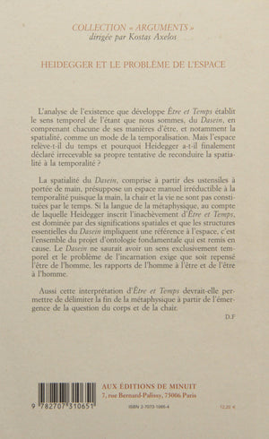 Heidegger et le problme de l'espace,Used