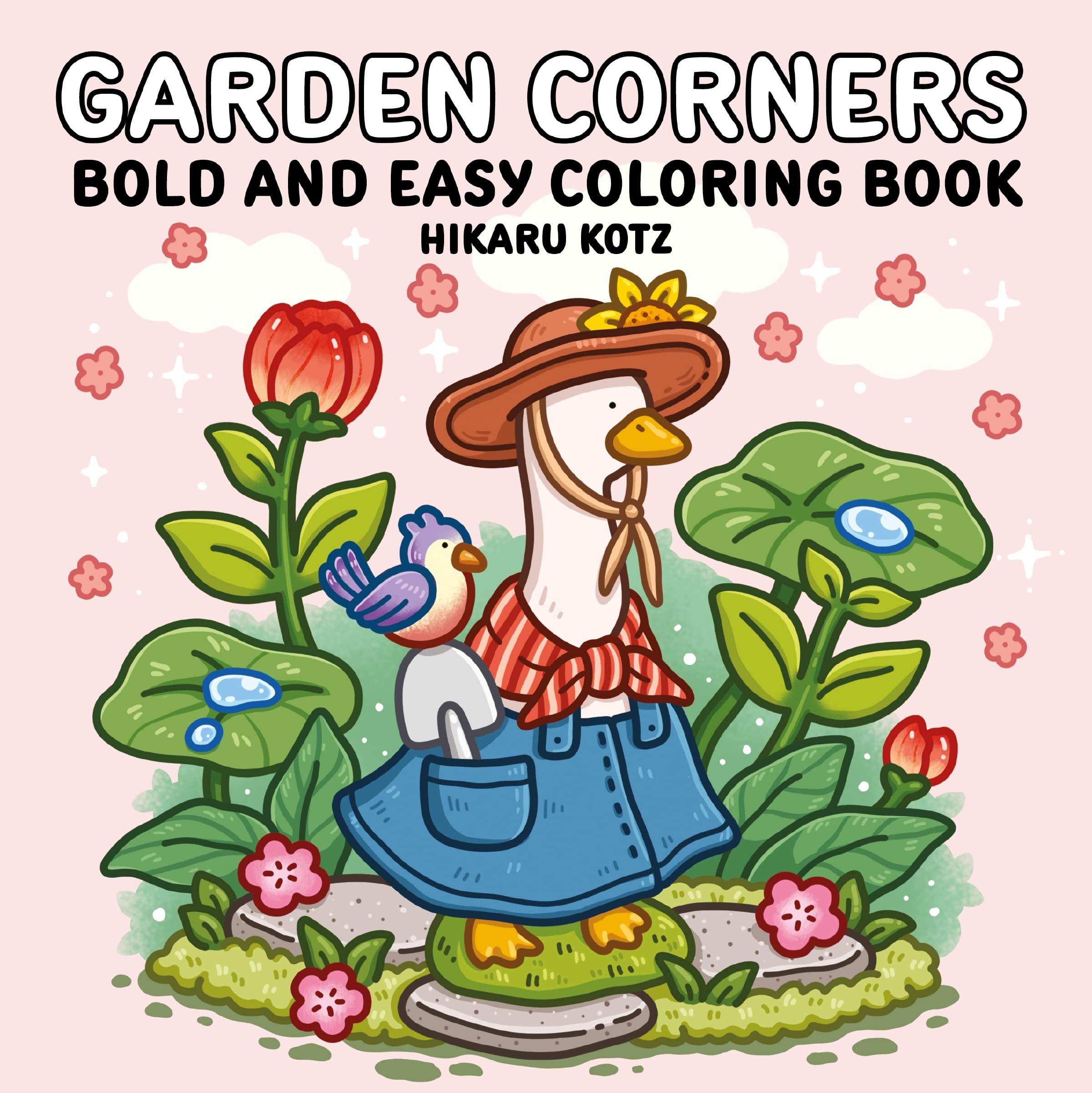 Garden Corners: Bold And Easy Coloring Book