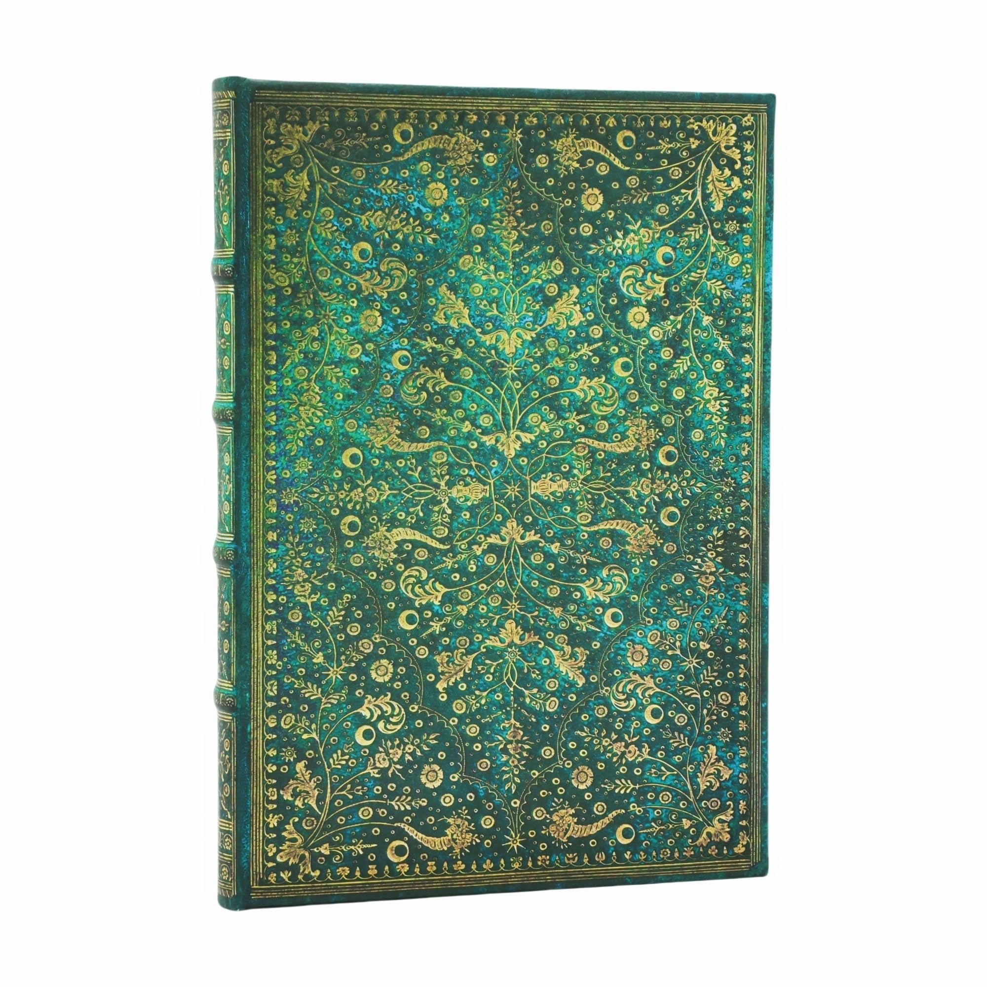 Emerald Flower Midi Unlined Hardcover Journal, 144Pg, 120Gsm, MarshS Library By Paperblanks (NatureS Grace)
