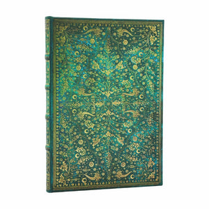 Emerald Flower Midi Unlined Hardcover Journal, 144Pg, 120Gsm, MarshS Library By Paperblanks (NatureS Grace)