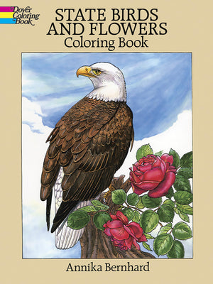 State Birds and Flowers Coloring Book,Used
