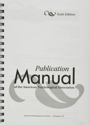 Publication Manual of the American Psychological Association,Used