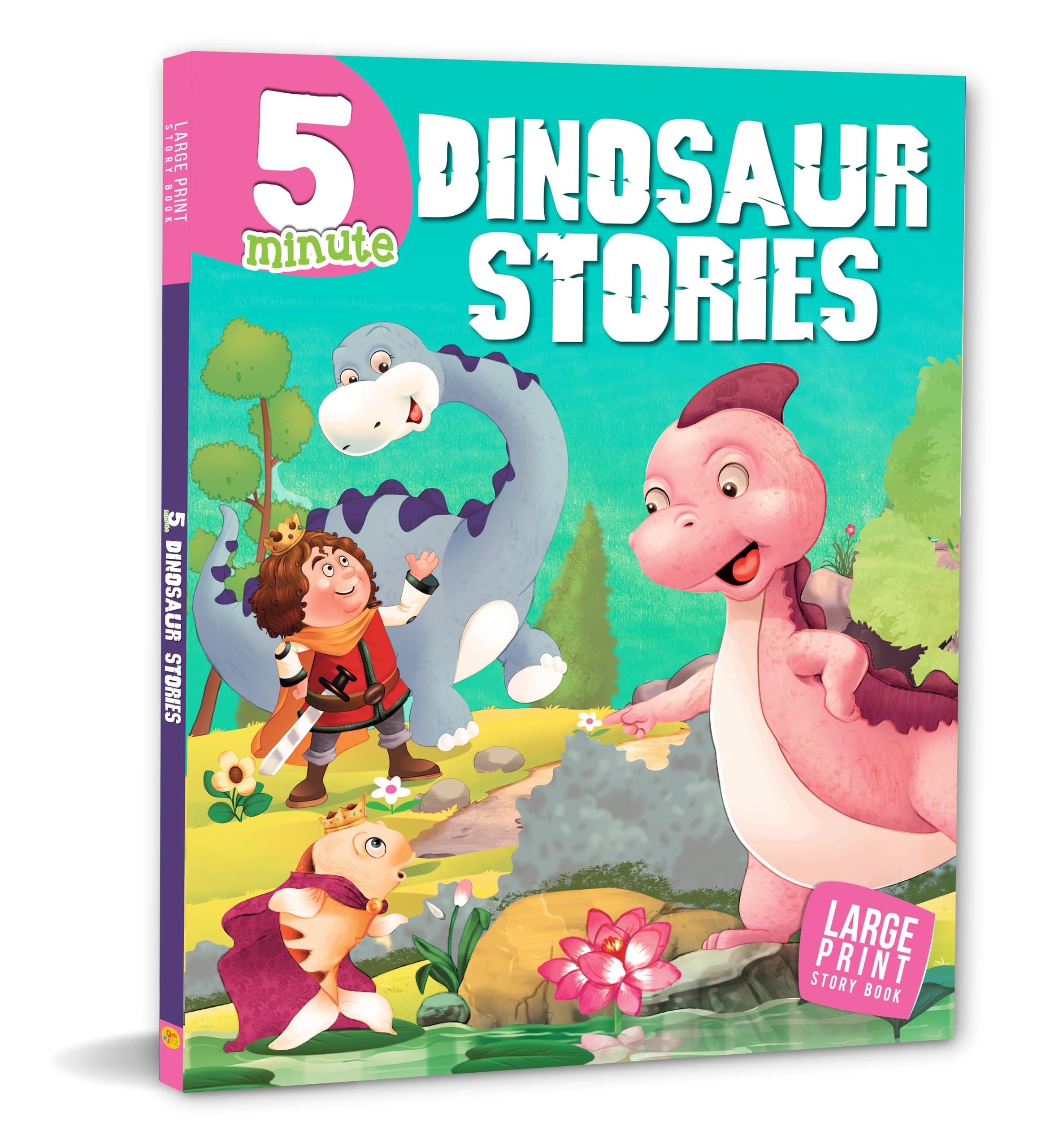5 Minute Dinosaur Stories For Children: Roaring Tales Of Mighty Dinosaurs | Short & Fun Read-Aloud Bedtime Stories | Exciting Prehistoric Adventures | Engaging Tales Of Friendship | Collection Of Dinosaur Fables - Large Print