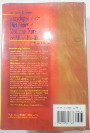 Millerkeane Encyclopedia & Dictionary Of Medicine, Nursing, & Allied Health,Used
