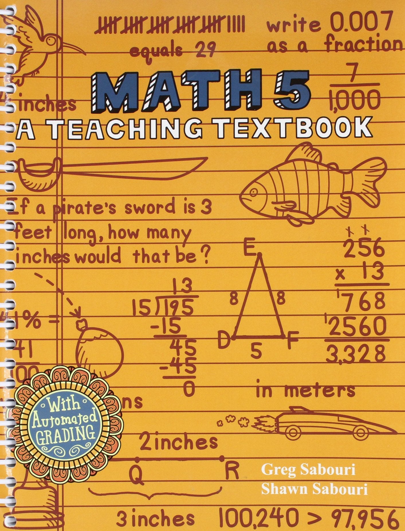 Math 5 a Teaching Textbook and Workbook/ Answer Key,Used