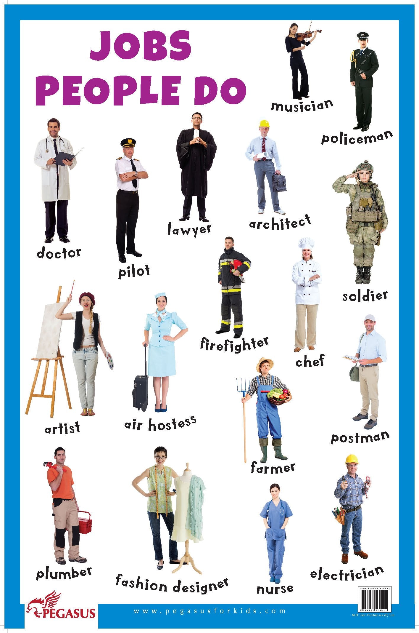 Jobs People Do - Thick Laminated Primary Chart