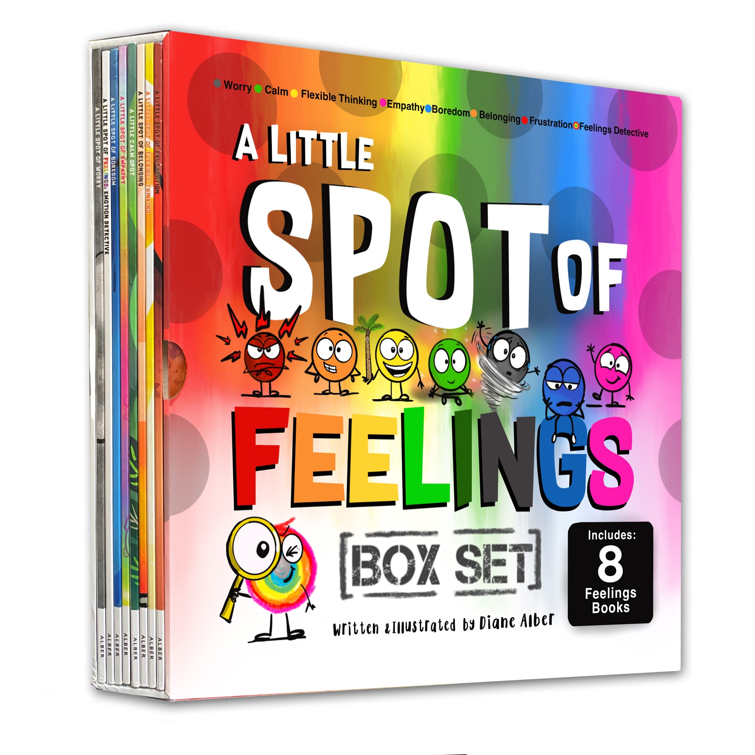 A Little SPOT of Feelings 8 Book Box Set (Book 2532: Empathy, Frustration, Calm, Belonging, Worry, Boredom, Flexible Thinking, ,Used