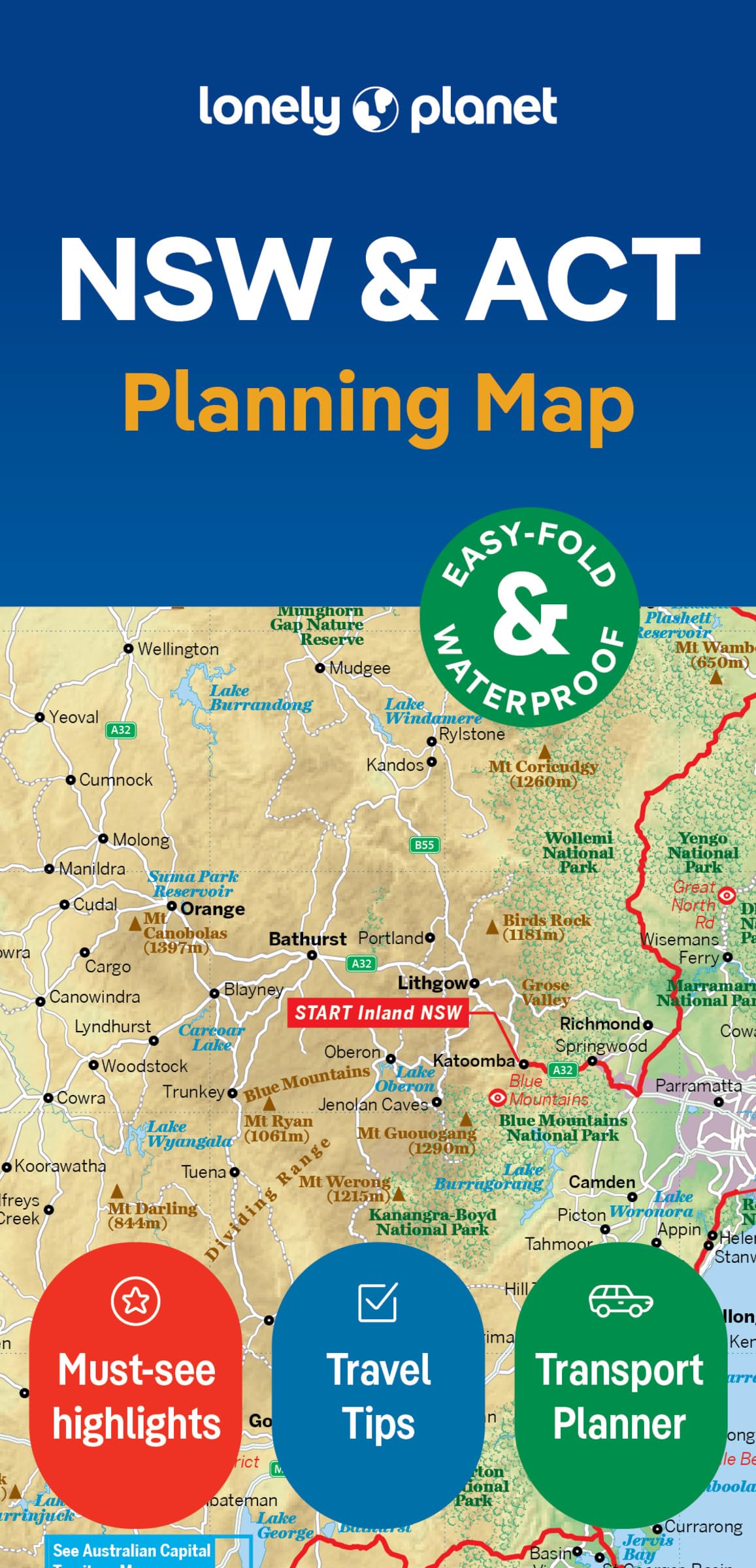Lonely Planet New South Wales & ACT Planning Map,New