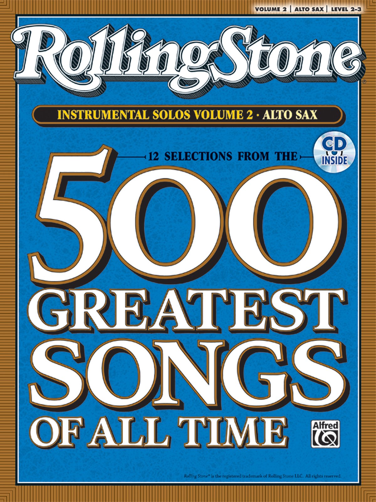 Selections from Rolling Stone Magazine's 500 Greatest Songs of All Time (Instrumental Solos), Vol 2: Alto Sax, Book & CD (Rollin,Used