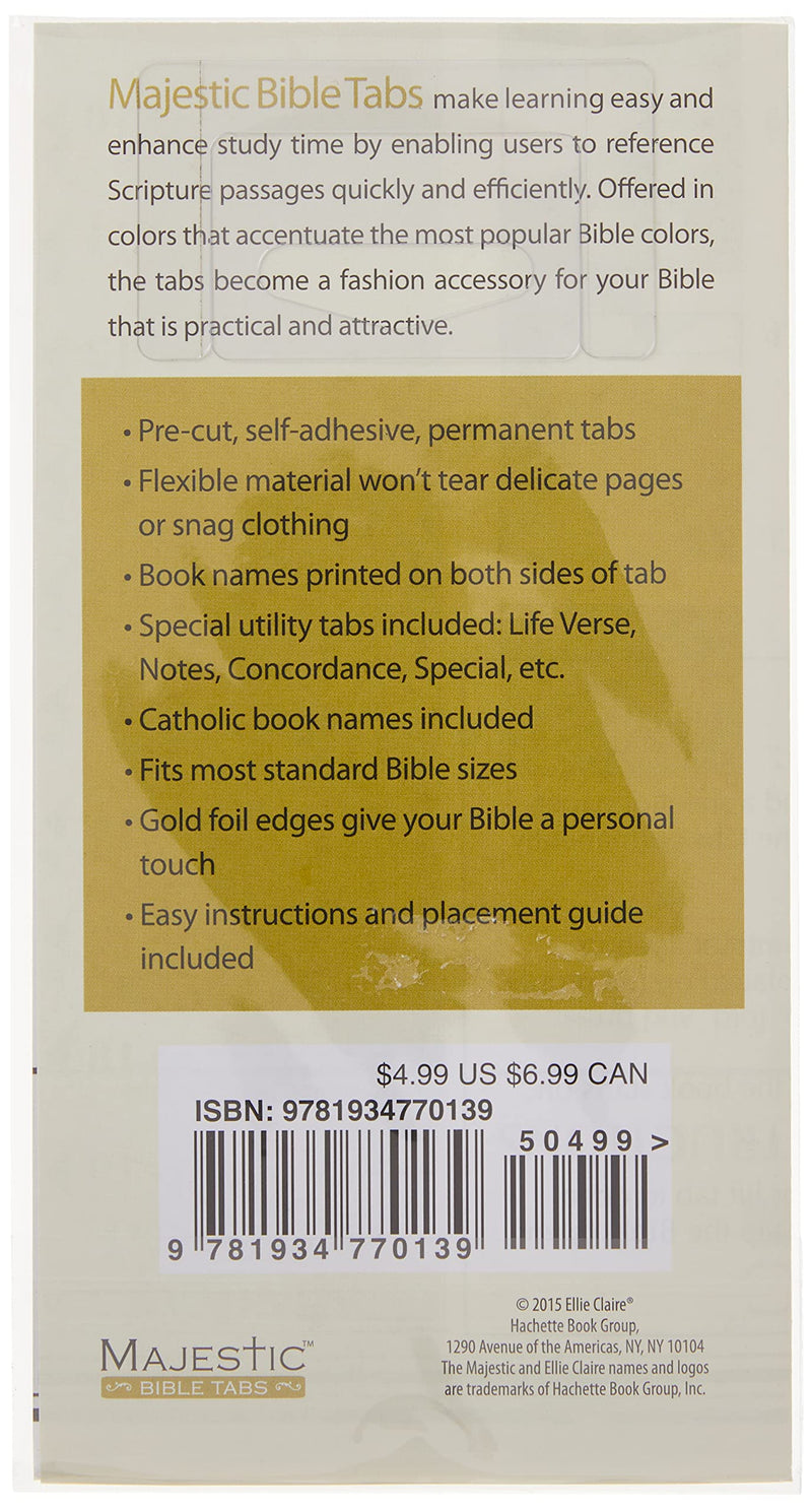 Majestic Traditional GoldEdged Bible Tabs,Used