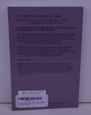 Southern Horrors And Other Writings; The Antilynching Campaign Of Ida B. Wells, 18921900,New