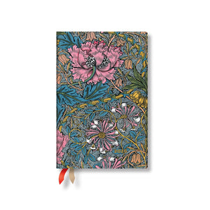 Paperblanks | 2026 Morris Pink Honeysuckle | William Morris | 12Month Planner | Mini | DayAtATime | Elastic Band | 416 Pg |