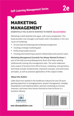 Marketing Management Essentials You Always Wanted To Know (Second Edition) (SelfLearning Management Series),Used