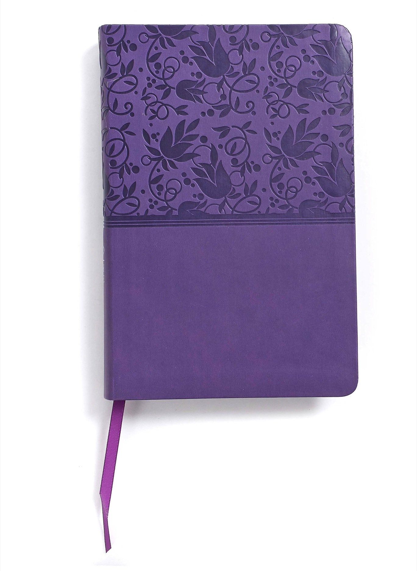 NKJV Large Print Personal Size Reference Bible, Purple LeatherTouch,Used